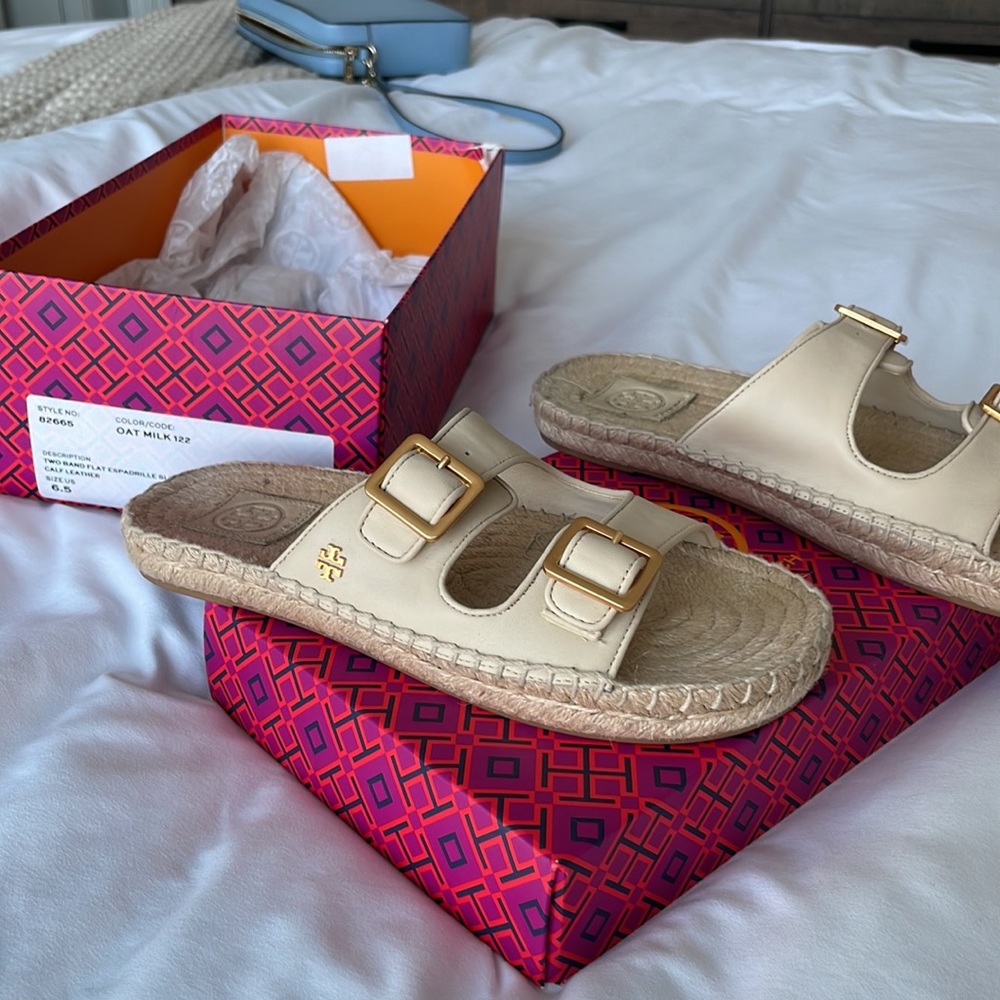 Tory Burch Espadrille Slide Sandals size 6.5